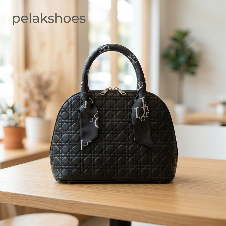 کیف زنانه مدل طرح دیور دسته اسکارف با بند بلند