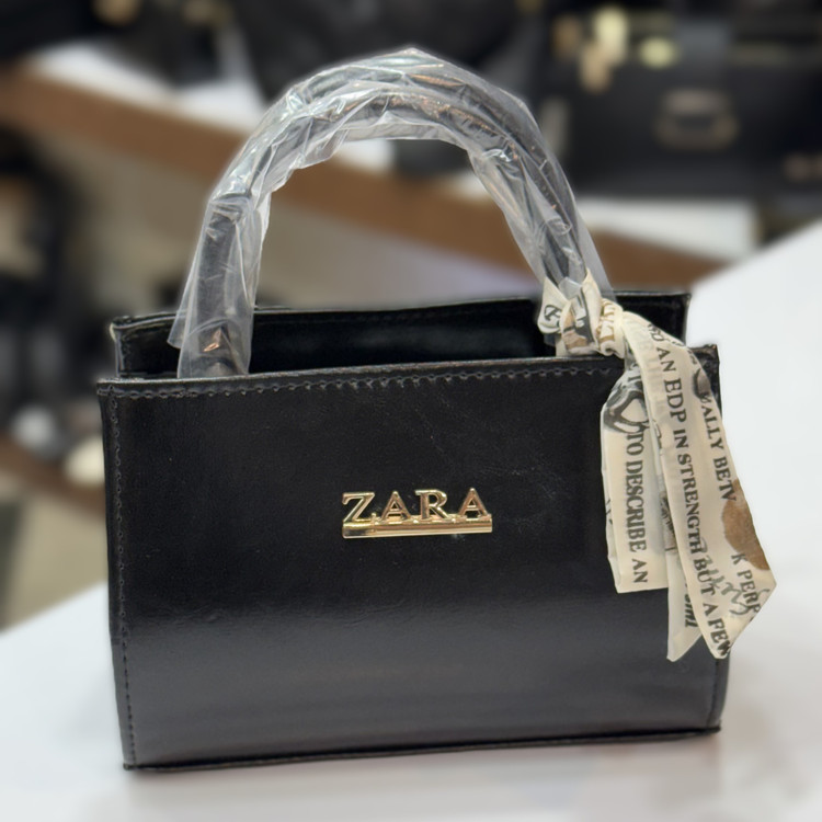 کیف زنانه مدل طرح زارا با بند بلند و سه خونه