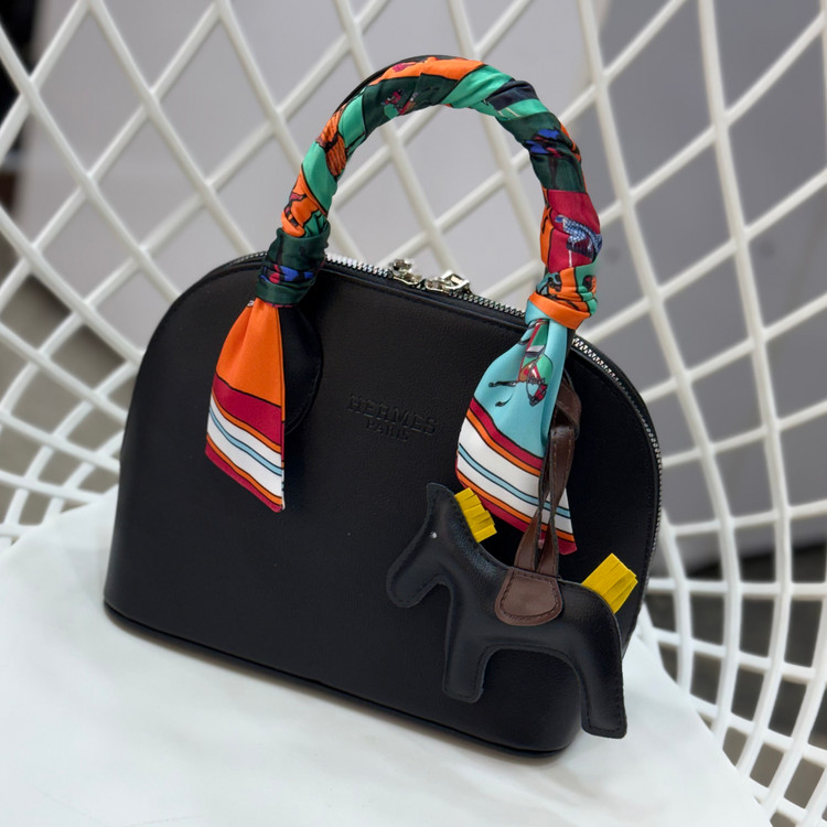 کیف زنانه طرح هرمس (Hermes) مدل Bolide به همراه آویز اسب و روسری دستگیره