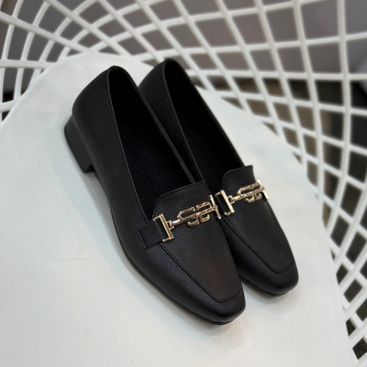 کفش کالج زنانه مدل طرح ایو سن لوران (YSL) سگکدار چاپی مجلسی