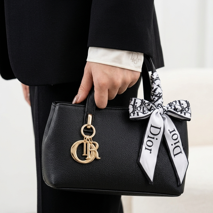 کیف زنانه مدل طرح دیور Dior دستی کلاسیک با بند بلند دوشی یک طرفه پهن