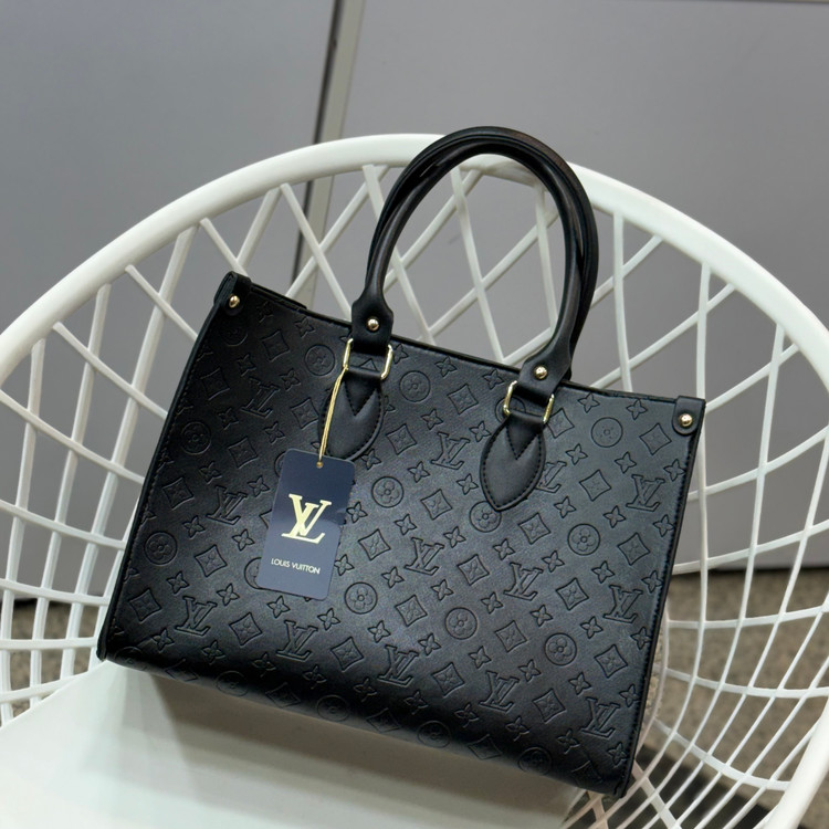کیف زنانه سایز بزرگ طرح LV مونوگرام مشکی مدل توت (Tote) با کیفیت عالی