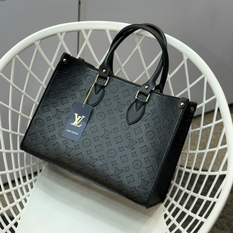 کیف زنانه سایز بزرگ طرح LV مونوگرام مشکی مدل توت (Tote) با کیفیت عالی